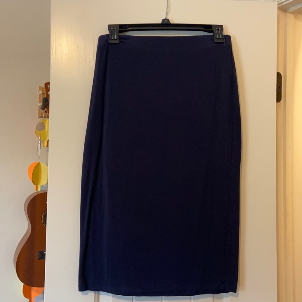 Medium Navy Blue Metaphor Pencil Skirt